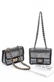 Women Rhinestone Mesh Turn Lock Iconic Shoulder Bag Zarnesh
