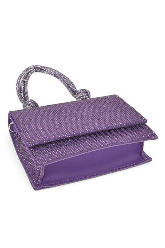 Women Rhinestone Top Handle Rhinestone Crossbody Bag | Zarnesh