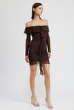 Women’s Ruffle Off Shoulder Mini Dress | Zarnesh
