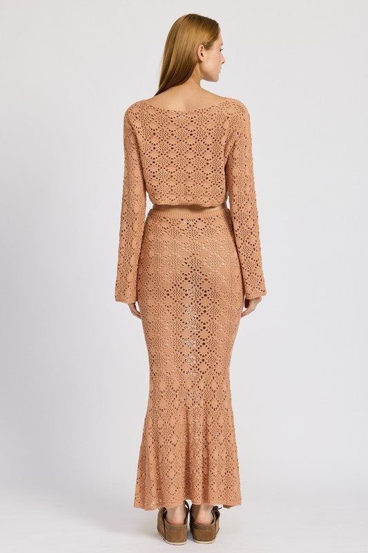 Women Soft Breathable and Durable Mermaid Maxi Crochet Skirt Zarnesh