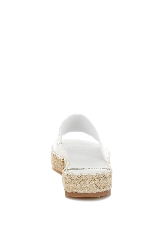 Women Scalar Genuine Leather Espadrille Flatforms Sandal Zarnesh