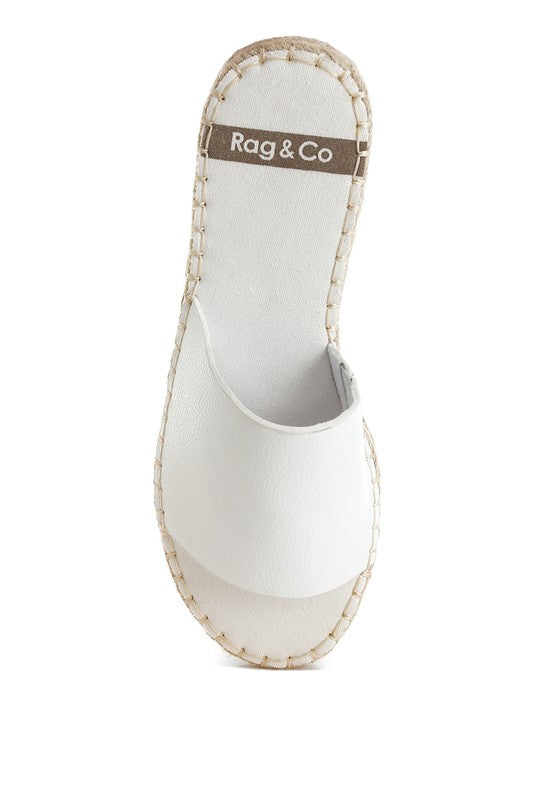 Women Scalar Genuine Leather Espadrille Flatforms Sandal Zarnesh