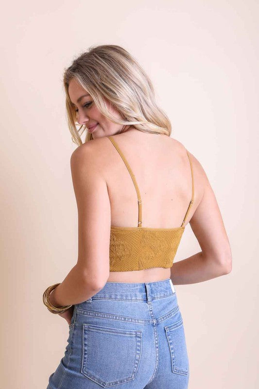 Women Seamless Padded Textured Scoop Neck Regular Fit Brami Zarnesh