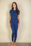Women Short Sleeve Slim Fit Round Neck Waist Length T-Shirt | Zarnesh