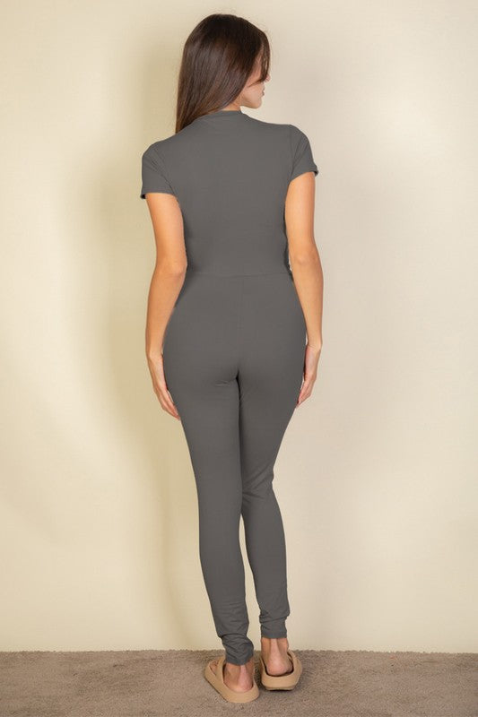 Women Short Sleeve Slim Fit Round Neck Waist Length T-Shirt | Zarnesh
