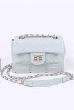 Women Silicon Bottom Quilted Shoulder Strap Bag Zarnesh