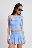 Women Sleeveless Ruffle Cowl Neckline Versatile Style Top Zarnesh