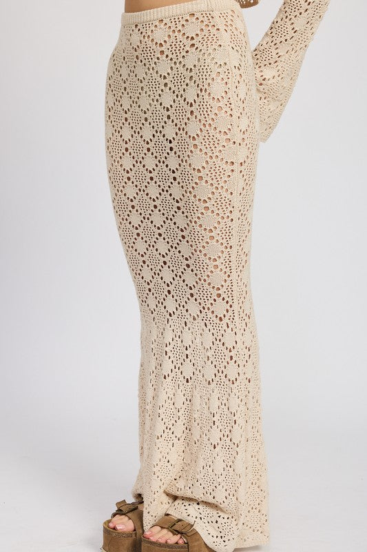 Women Soft Breathable and Durable Mermaid Maxi Crochet Skirt Zarnesh