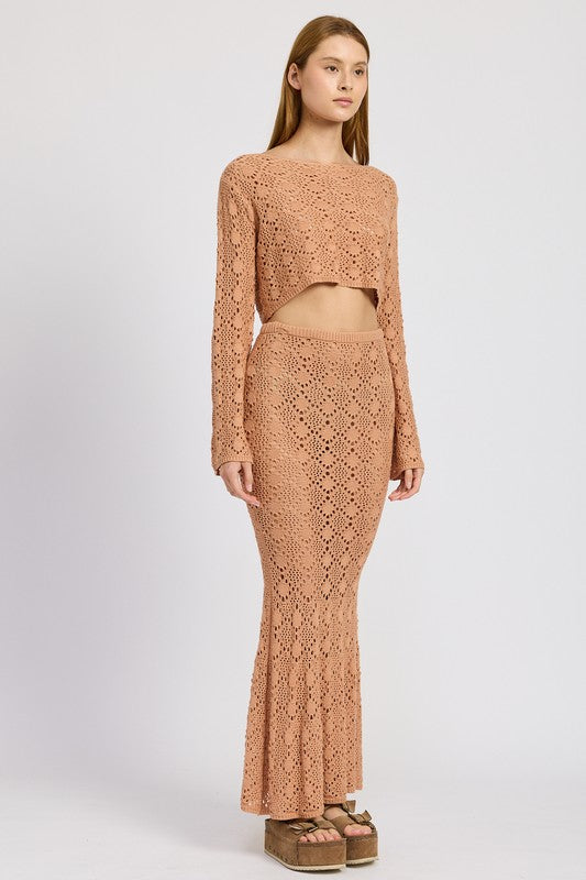 Women Soft Breathable and Durable Mermaid Maxi Crochet Skirt Zarnesh