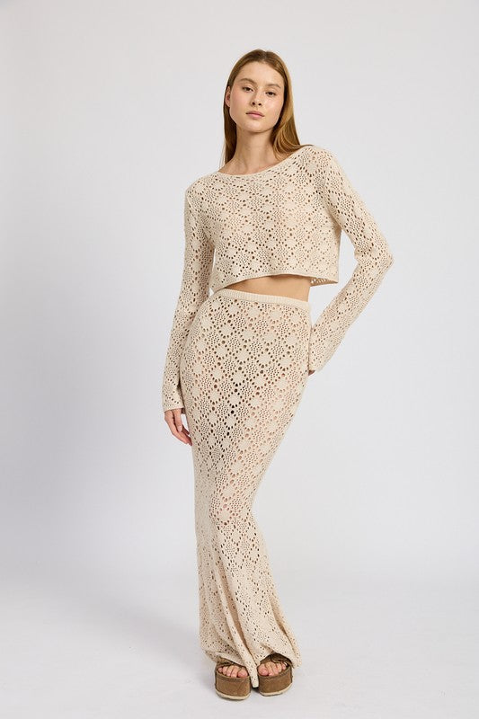 Women Soft Breathable and Durable Mermaid Maxi Crochet Skirt Zarnesh