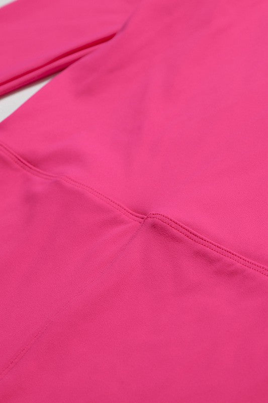 Women Solid Colour Front Zipper Long Sleeved Sports Jumpsuit Zarnesh
