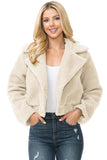 Women Solid Faux Fur Regular Long sleeve Jacket | Zarnesh