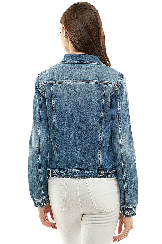 Women Spandex Ladies Casual Denim Jacket | Zarnesh