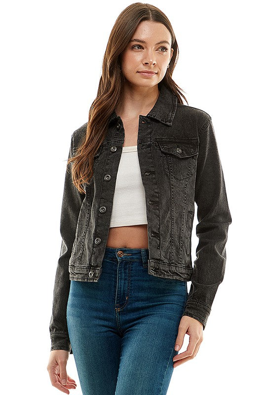 Women Spandex Ladies Casual Denim Jacket | Zarnesh