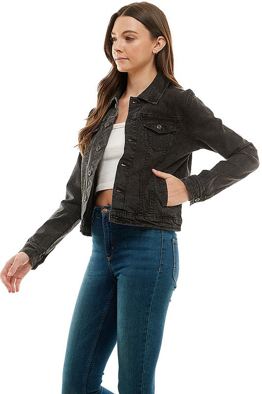 Women Spandex Ladies Casual Denim Jacket | Zarnesh