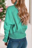 Women Stand Collar Ribbed Thumbhole Sleeve Sweatshirt | Zarnesh