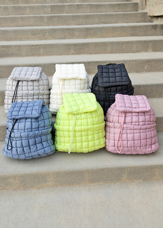Womens Stevie Quilted Puffer Backpack | Zarnesh