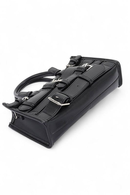 Womens Strapy Buckle Top Handle Y2K Crossbody Bag | Zarnesh