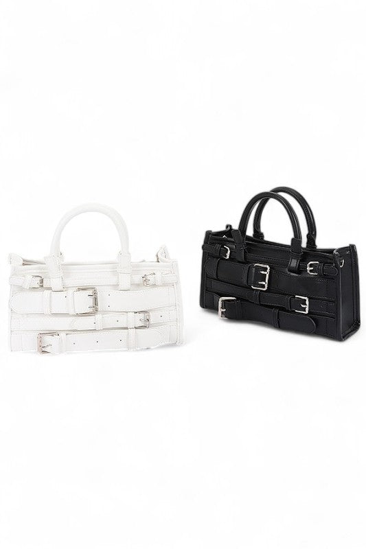 Womens Strapy Buckle Top Handle Y2K Crossbody Bag | Zarnesh