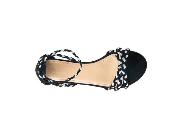 Women's Stylish Braided Ankle Strap Block Heel | Zarnesh
