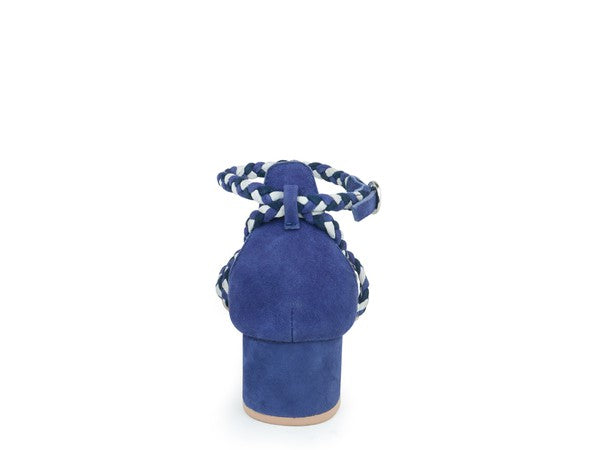 Women's Stylish Braided Ankle Strap Block Heel | Zarnesh