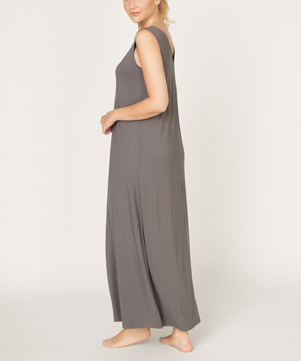 Women Summer Reversible V neck Sleeveless A Line Tank Dress Zarnesh