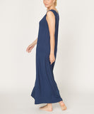 Women Summer Reversible V neck Sleeveless A Line Tank Dress Zarnesh