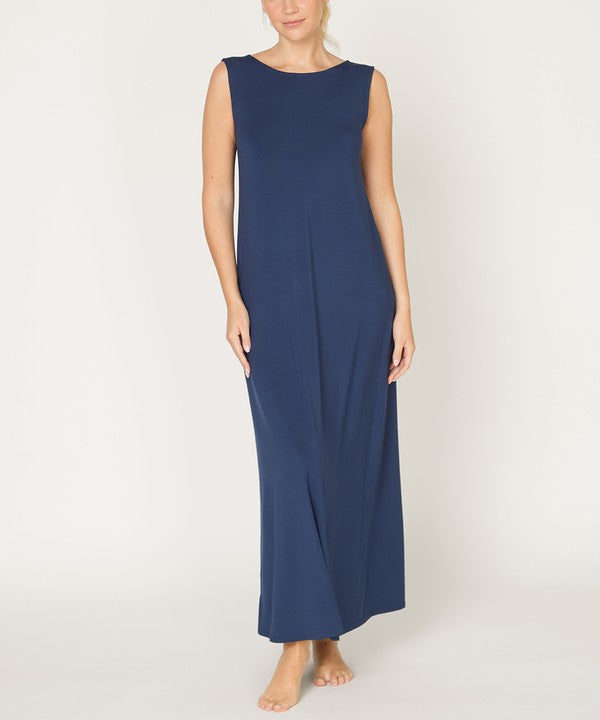 Women Summer Reversible V neck Sleeveless A Line Tank Dress Zarnesh