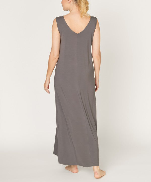 Women Summer Reversible V neck Sleeveless A Line Tank Dress Zarnesh