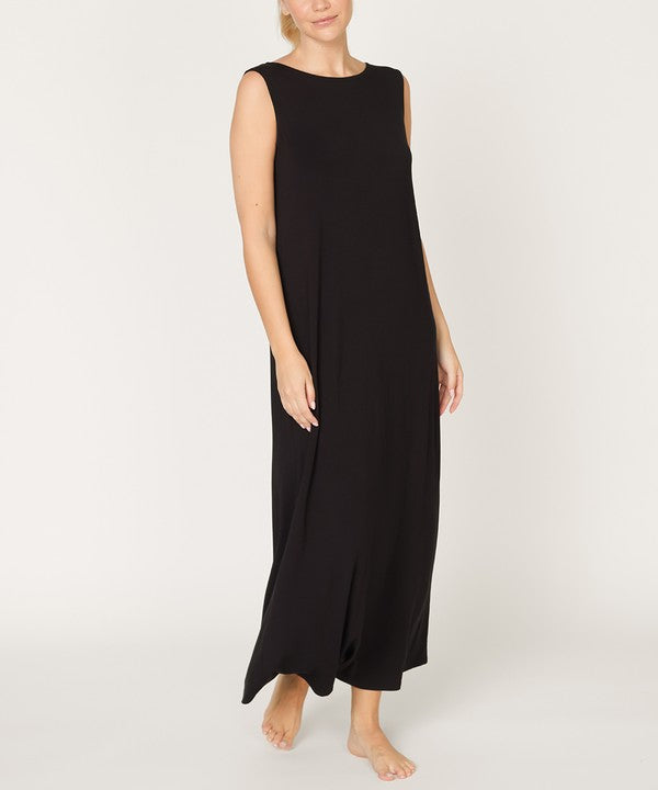 Women Summer Reversible V neck Sleeveless A Line Tank Dress Zarnesh