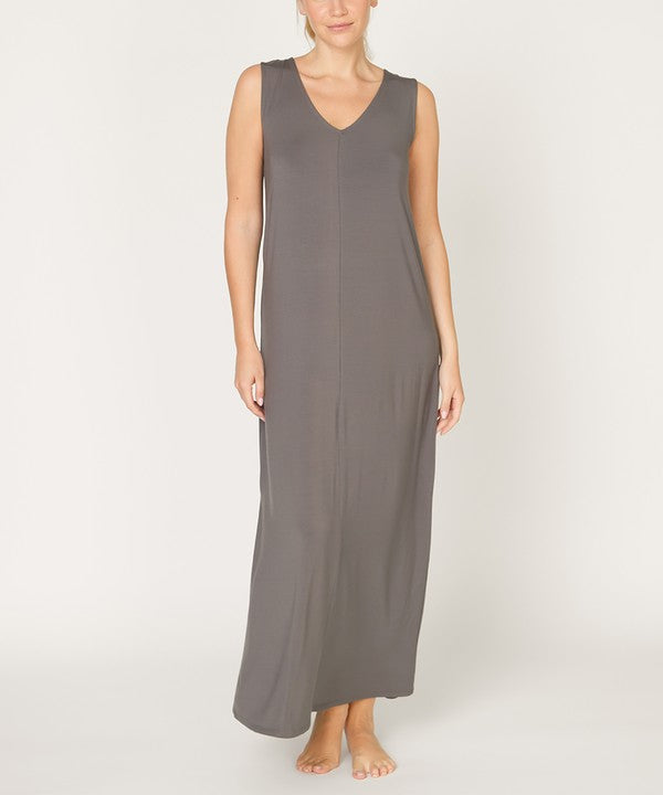 Women Summer Reversible V neck Sleeveless A Line Tank Dress Zarnesh
