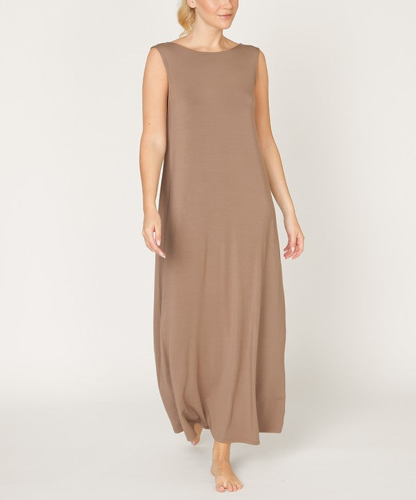 Women Summer Reversible V neck Sleeveless A Line Tank Dress Zarnesh