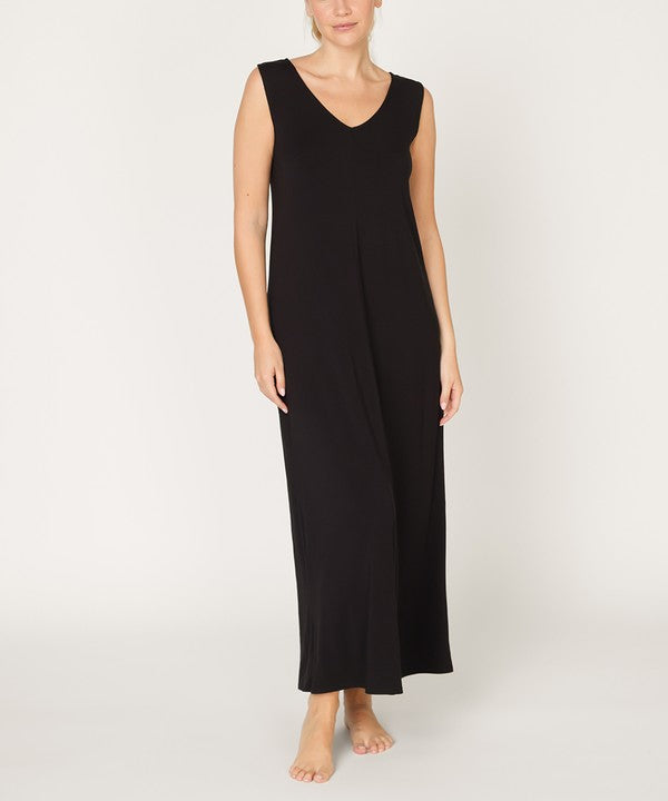 Women Summer Reversible V neck Sleeveless A Line Tank Dress Zarnesh