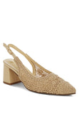 Women Tolina Woven Pin Buckle Slingback Block Heel Sandals Zarnesh