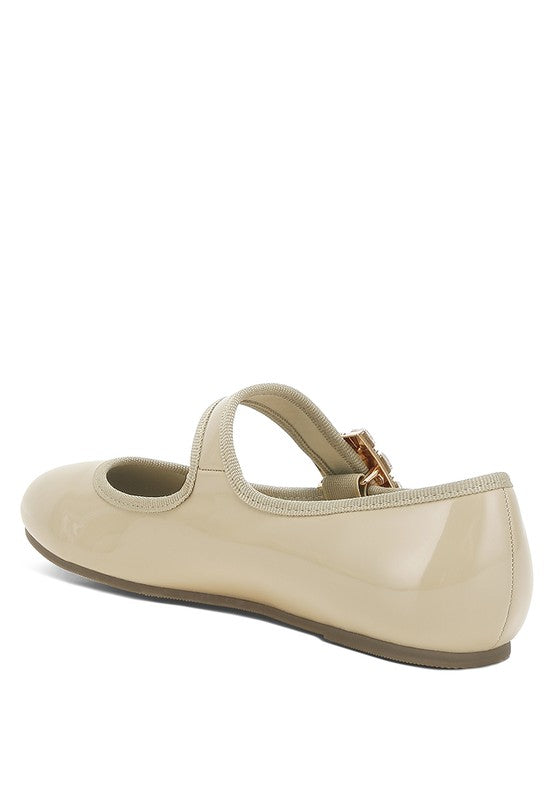 Women Upstage Crystal Buckle Mary Jane Ballerinas | Zarnesh
