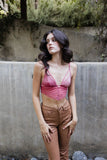 Women Velvet Longline Lace Pullover Adjustable Straps Bralette Zarnesh