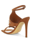 Women Warda Jeweled Shiny Stiletto Ankle Strap Heels Zarnesh