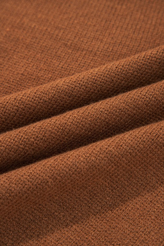 Women’s Solid V-Neck Collared Ribbed Edge Sweater | Zarnesh