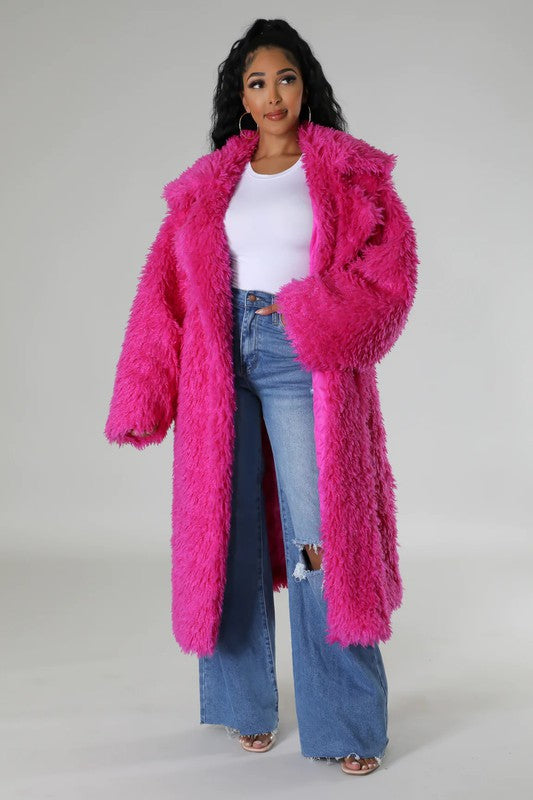 Women’s ATHINA Belted Faux Fur Teddy Winter Heavy Jacket | Zarnesh