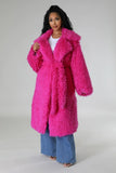 Women’s ATHINA Belted Faux Fur Teddy Winter Heavy Jacket | Zarnesh