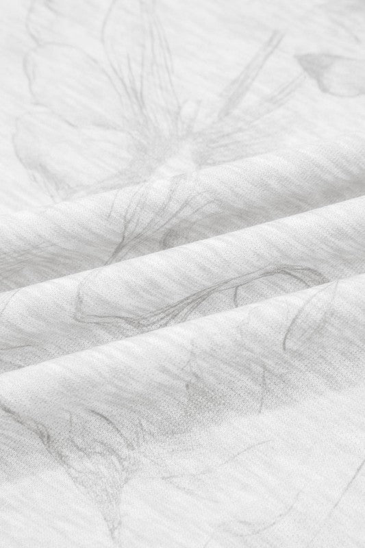 Women’s Abstract Print Drop Sleeve Hoodie Pant Set | Zarnesh