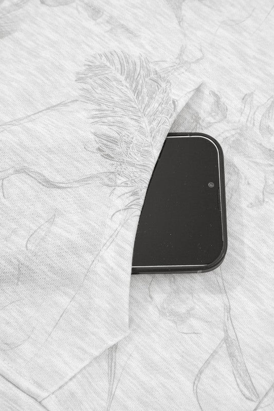 Women’s Abstract Print Drop Sleeve Hoodie Pant Set | Zarnesh