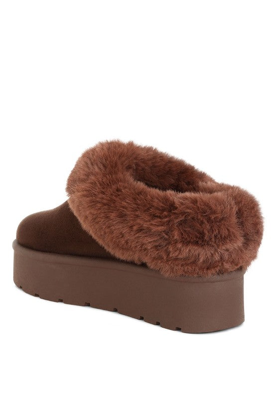 Women’s Aniso Faux Fur Lined Slip-On Platform Snow Boots | Zarnesh