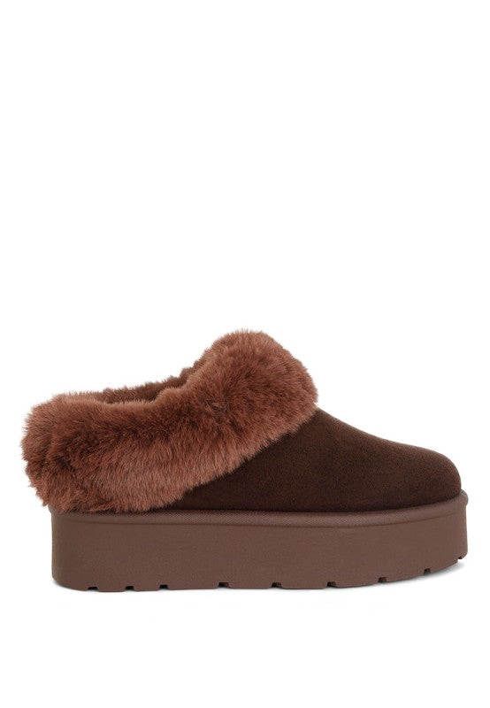 Women’s Aniso Faux Fur Lined Slip-On Platform Snow Boots | Zarnesh