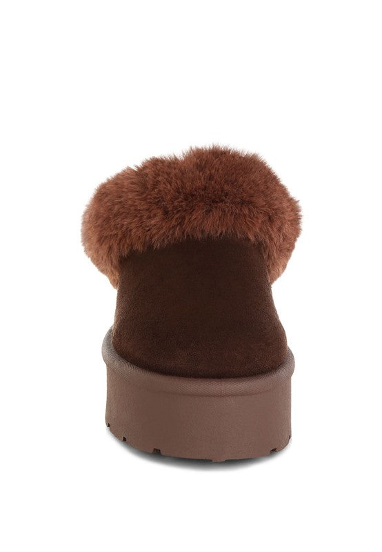 Women’s Aniso Faux Fur Lined Slip-On Platform Snow Boots | Zarnesh