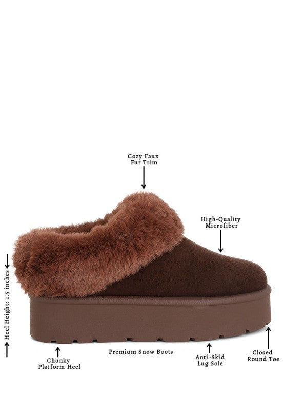 Women’s Aniso Faux Fur Lined Slip-On Platform Snow Boots | Zarnesh