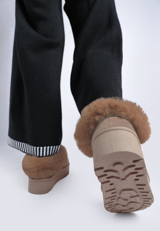 Women’s Aniso Faux Fur Lined Slip-On Platform Snow Boots | Zarnesh