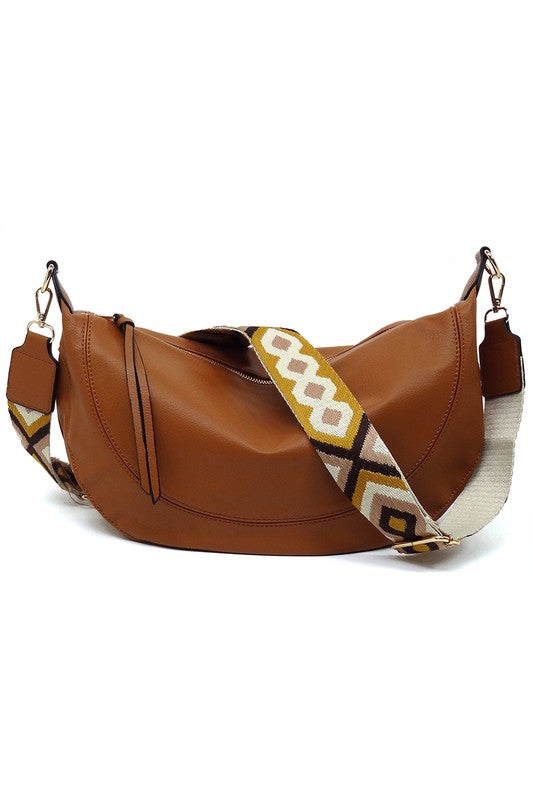 Women's Aztec Guitar Strap Slouchy Crossbody Bag | Zarnesh
