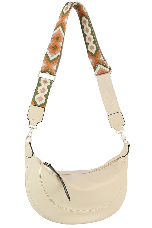 Women's Aztec Guitar Strap Slouchy Crossbody Bag | Zarnesh