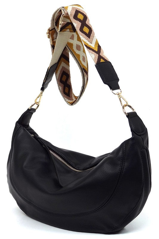 Women's Aztec Guitar Strap Slouchy Crossbody Bag | Zarnesh